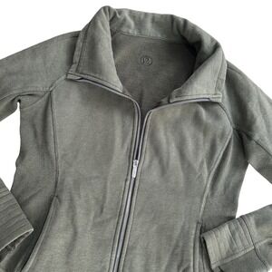 Lululemon Athletica Radiant II Jacket Moto Ribbed Zip up Fleece Women Size 10